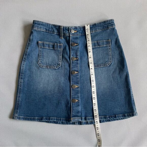 Gap Button Front Denim Mini Skirt Women’s Size 2 (26) - Picture 2 of 6